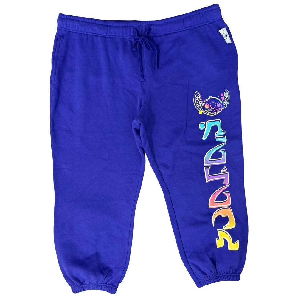 Disney Lilo and Stitch Purple Sweatpants Disneyland Park Size 1X / XL NEW Tags